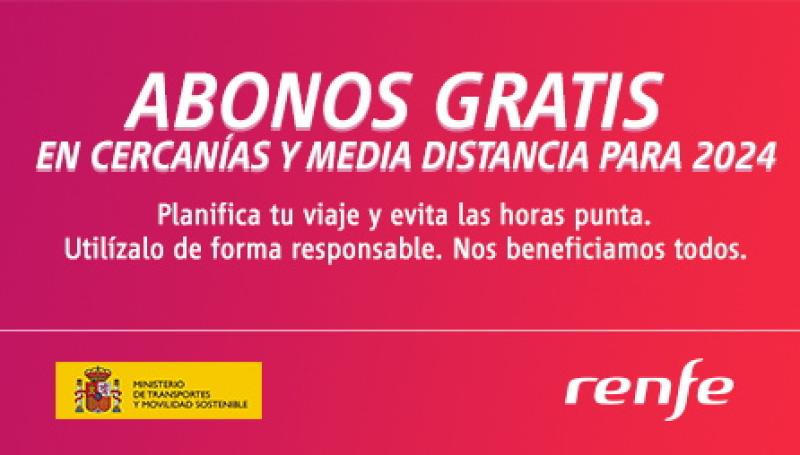 Renfe ha expedido más de 53.000 abonos gratuitos de Cercanías y Media Distancia en Cantabria