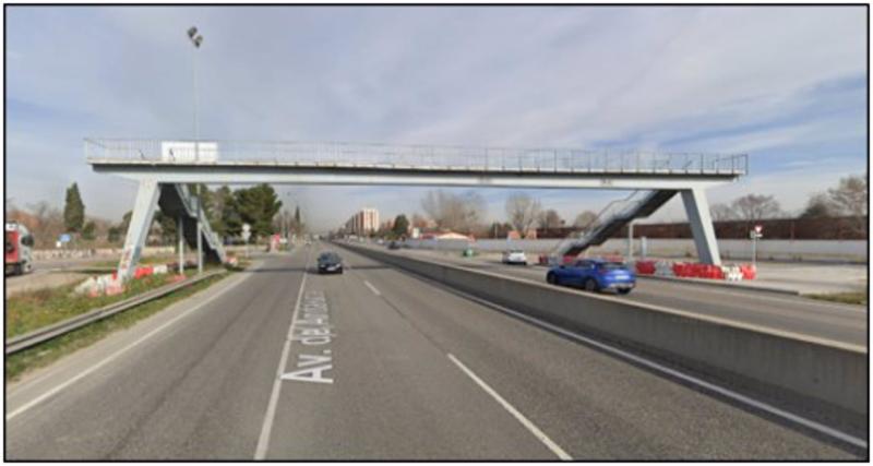 Afectaciones al tráfico por el desmontaje de la pasarela del km 10 de la Avenida de Andalucía de Madrid