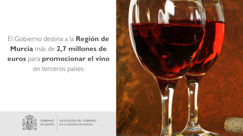 El Gobierno destina a la Región de Murcia más de 2,7 millones de euros para promocionar el vino en terceros países